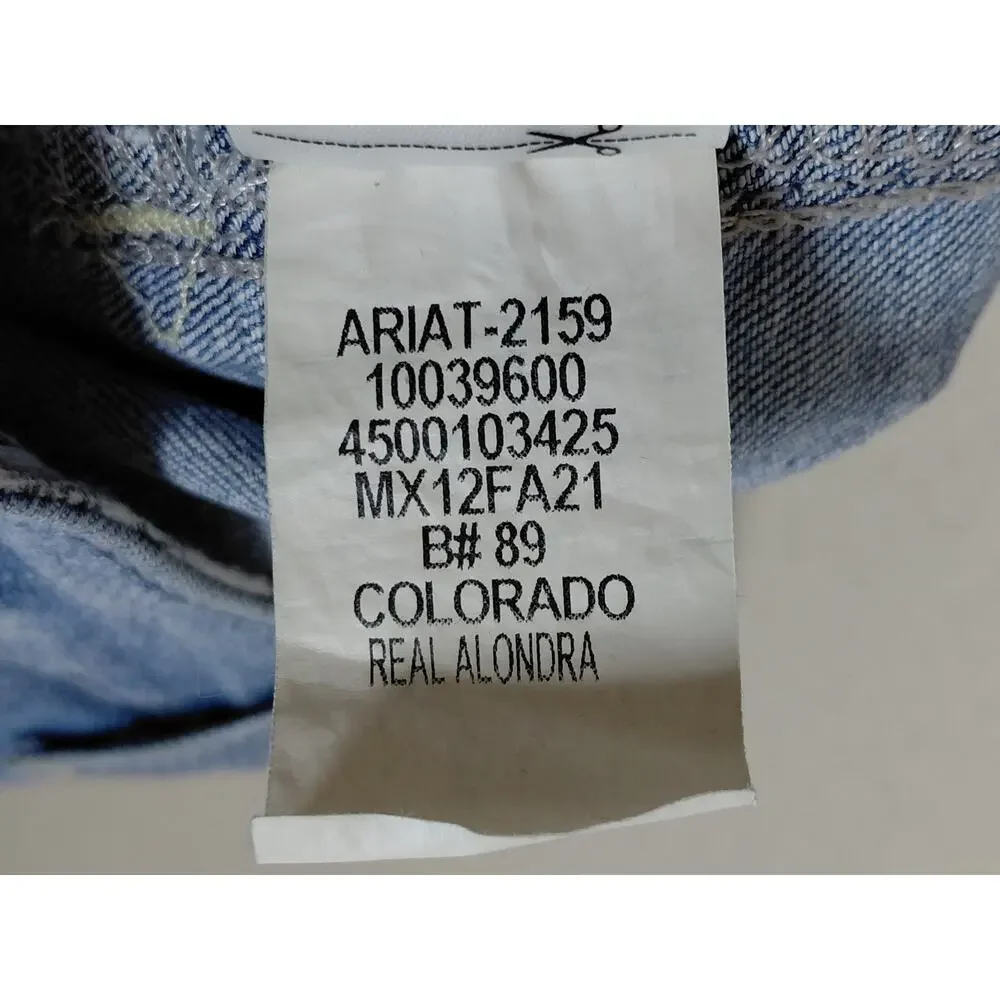 Ariat Real Alondra Blue Flared Jeans Women Size 26